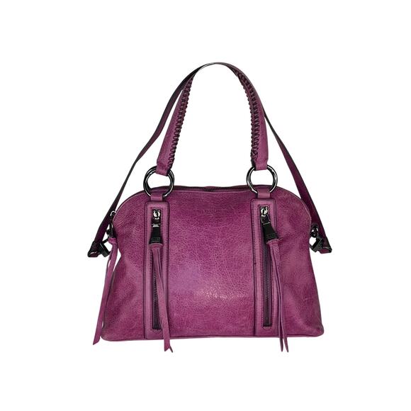 Aimee Kestenberg Fuchsia Leather Shoulder Bag - Picture 1 of 10